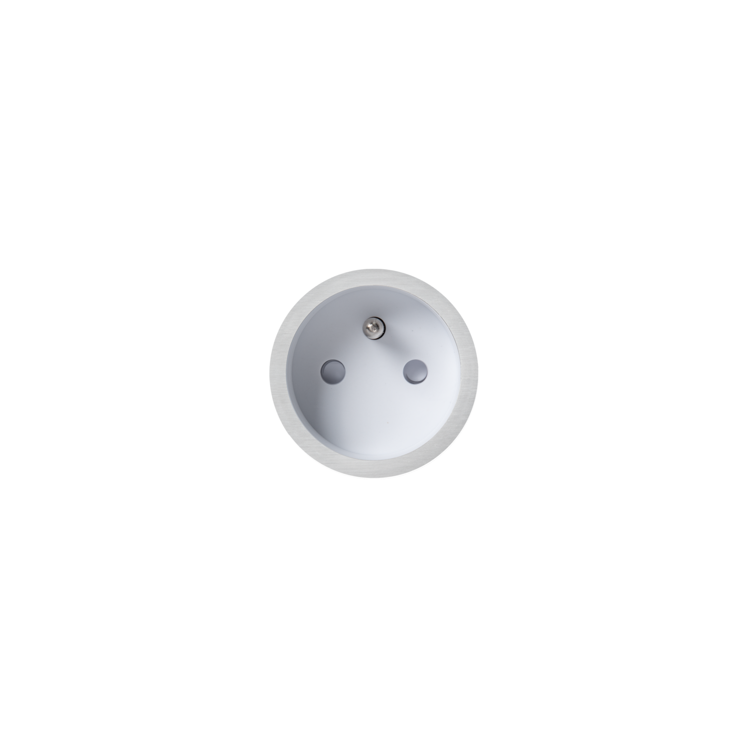 Rond 2.0 - backfit stopcontact b-f nikkel/wit